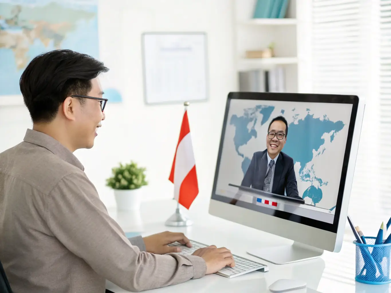 A professional consultant working with the RUC platform, guiding a client through the ISO 27001 implementation process, showcasing the personalized support offered.